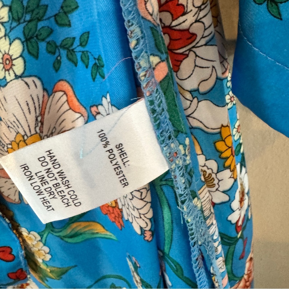 Lulu’s Staycation‎ Floral Print Satin Duster Sz S Robe - Picture 6 of 12